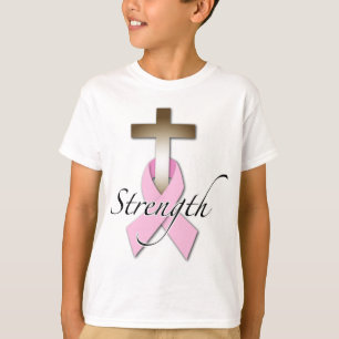 Camiseta fortaleza de la conciencia sobre el cáncer de mama