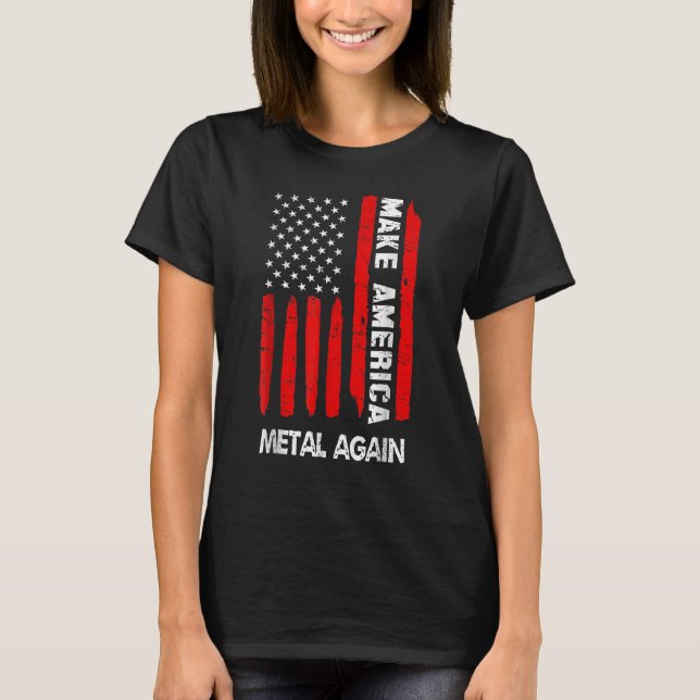 Camiseta Forth 4th Of July   Outfit Make America Metal Agai (Anverso)