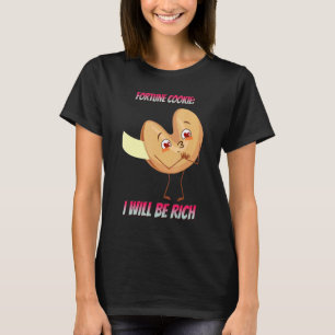 Camiseta Fortune Cookie seré rico diciendo