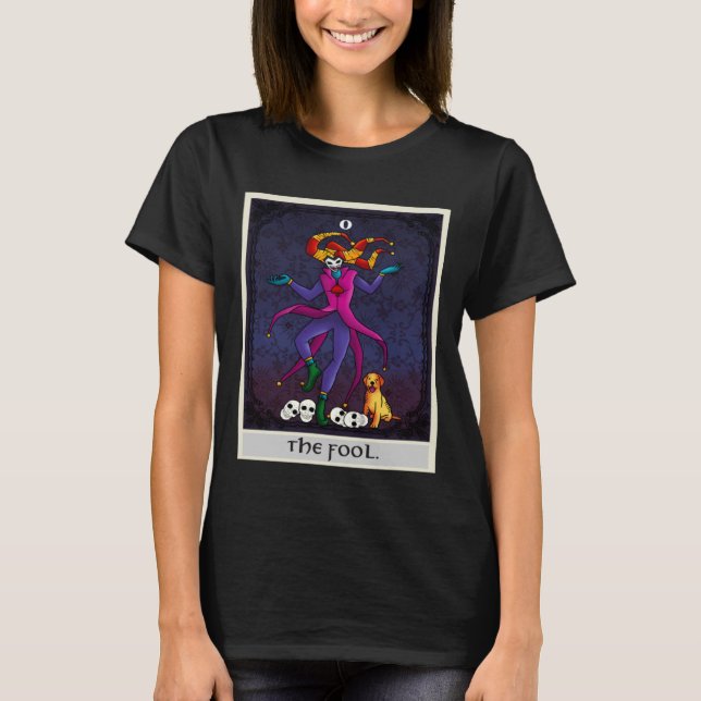 Camiseta Fortune Teller Mythical The Fool with skulls Tarot (Anverso)