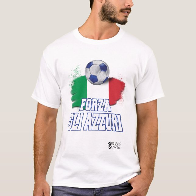 Camiseta Forza Gli Azzuri Versión 3 Blanco (Anverso)