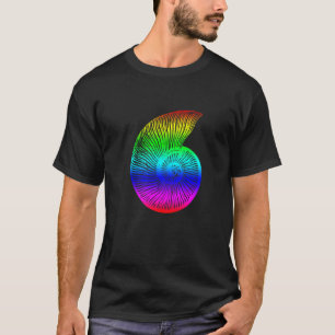 Camiseta Fósil arcoiris de color amoníaco