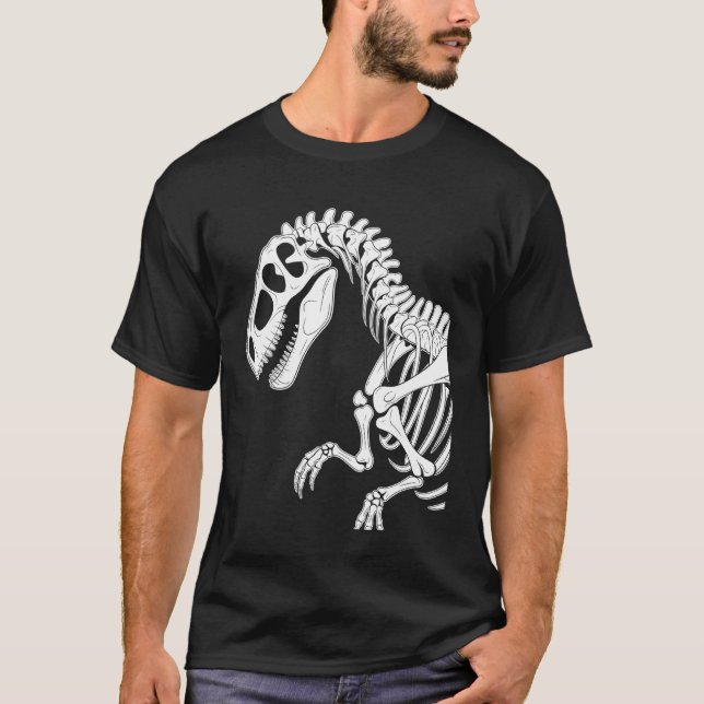 Camiseta Fósil de esqueleto de dinosaurio (Anverso)