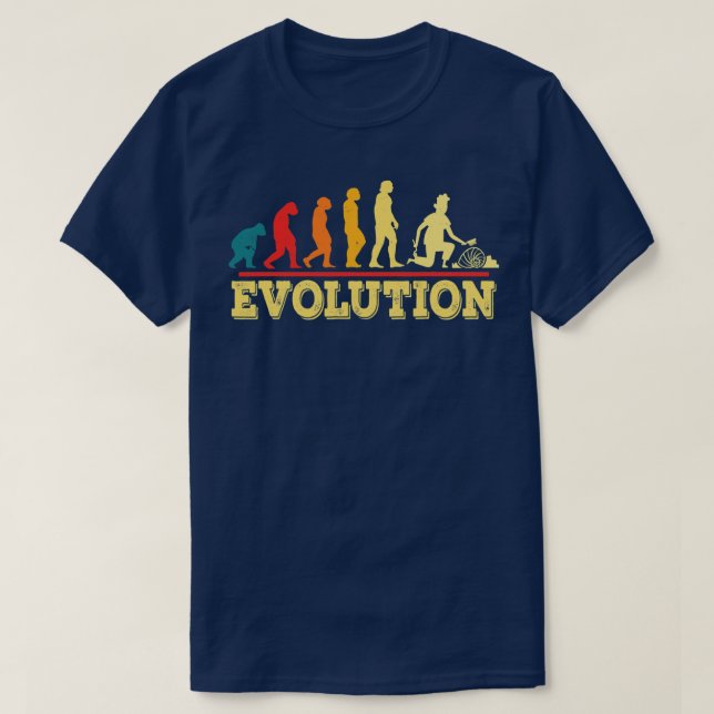 Camiseta Fósil de la Evolución de la Caza de Fósiles en Roc (Diseño del anverso)