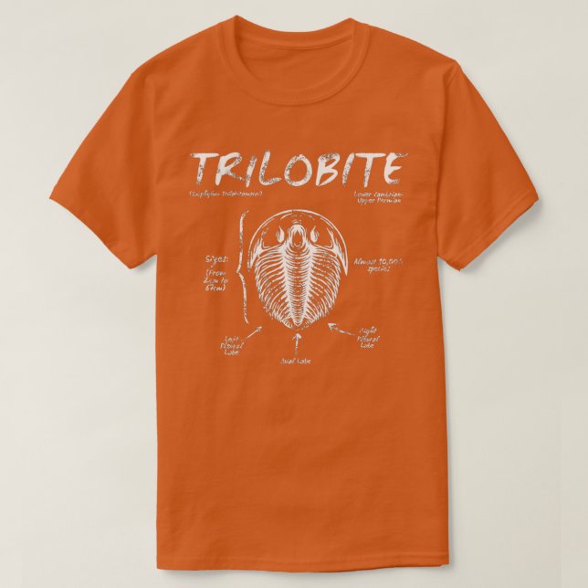 Camiseta Fósil de profesores de geología trilobita (Diseño del anverso)