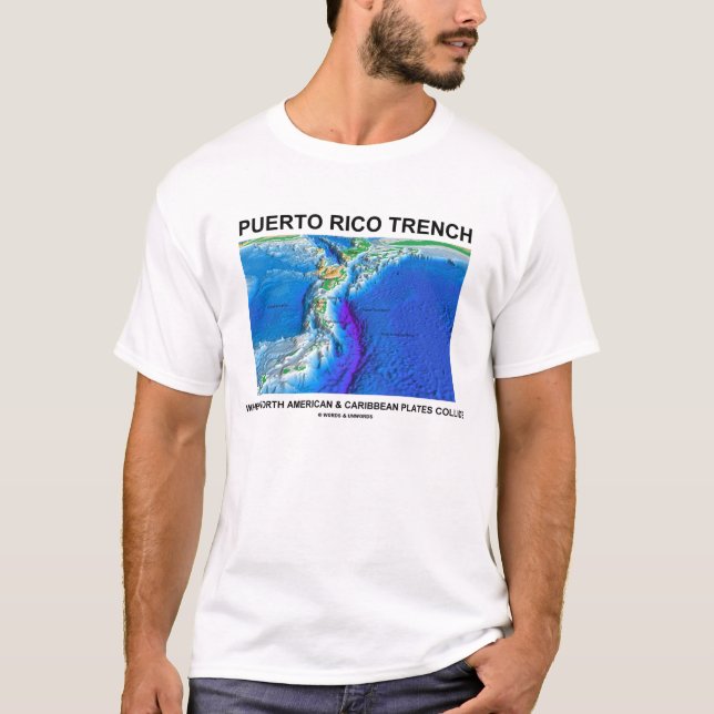 Camiseta Foso de Puerto Rico donde el Caribe norteamericano (Anverso)