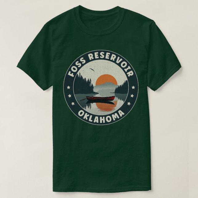 Camiseta Foss Reservoir Oklahoma Sunset (Diseño del anverso)
