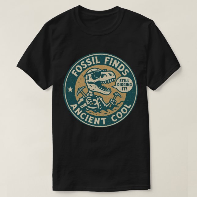 Camiseta Fossil encuentra arqueología antigua de Guay T-Rex (Diseño del anverso)