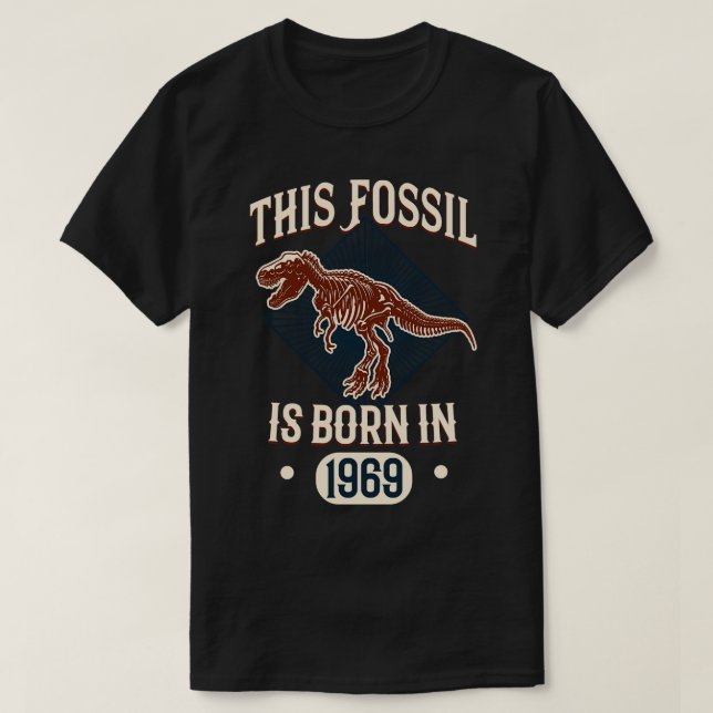Camiseta Fossil TRex Funny Cumpleaños S (Diseño del anverso)