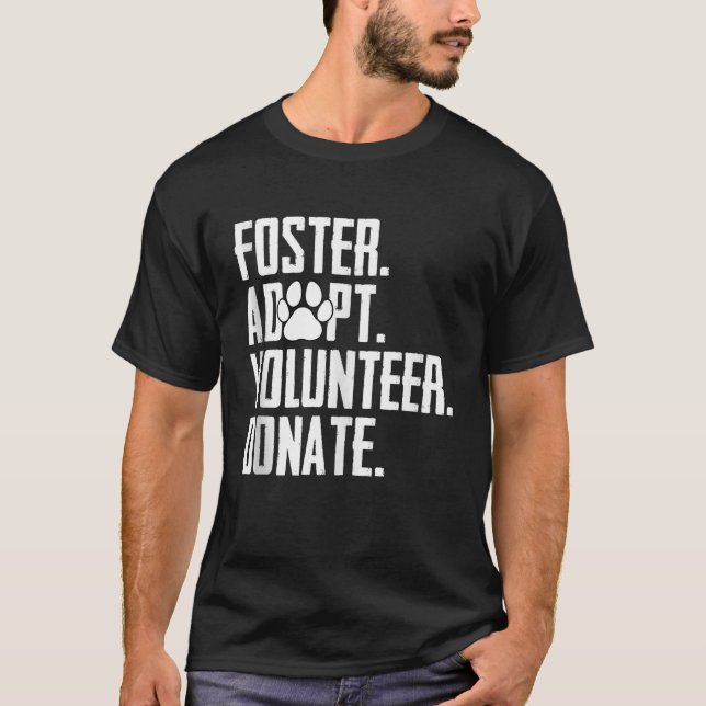 Camiseta Foster adopta refugio de animales de rescate de vo (Anverso)