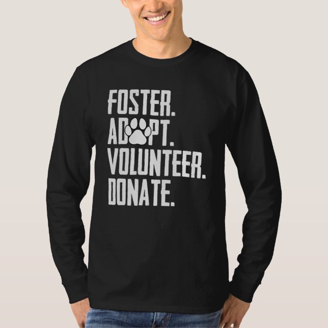 Camiseta Foster adopta refugio de animales de rescate de vo (Anverso)