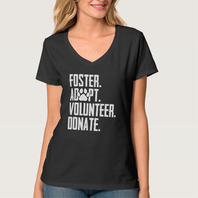 Camiseta Foster adopta refugio de animales de rescate de vo (Anverso)