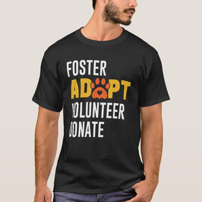 Camiseta Foster adopta refugio de animales de rescate de vo (Anverso)