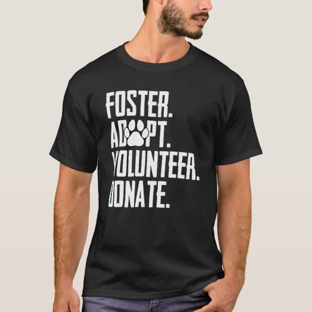 Camiseta Foster adopta refugio de animales de rescate de vo (Anverso)