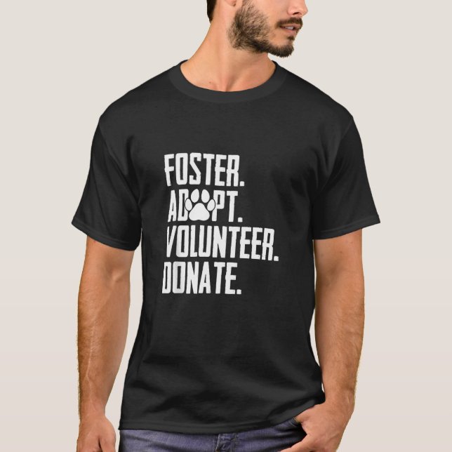 Camiseta Foster adopta refugio de animales de rescate de vo (Anverso)
