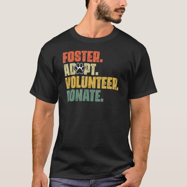 Camiseta Foster adopta refugio de animales de rescate de vo (Anverso)