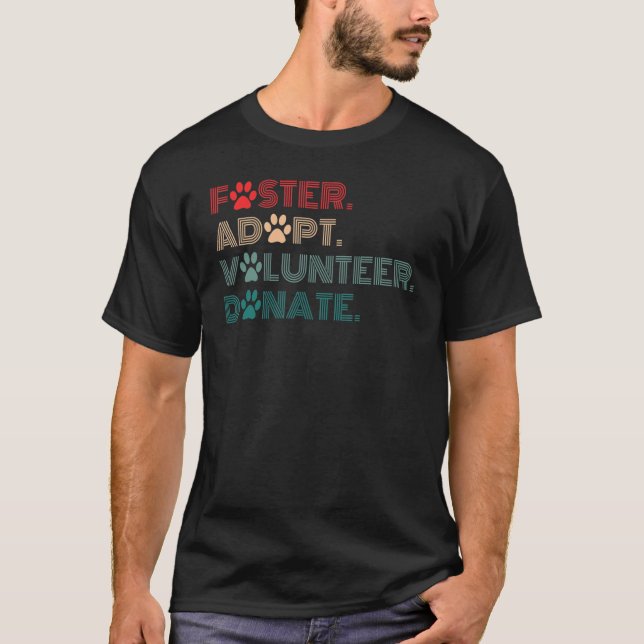 Camiseta Foster adopta refugio de animales de rescate de vo (Anverso)