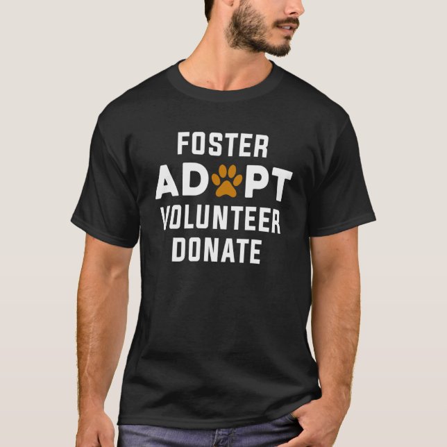 Camiseta Foster adopta refugio de animales de rescate de vo (Anverso)