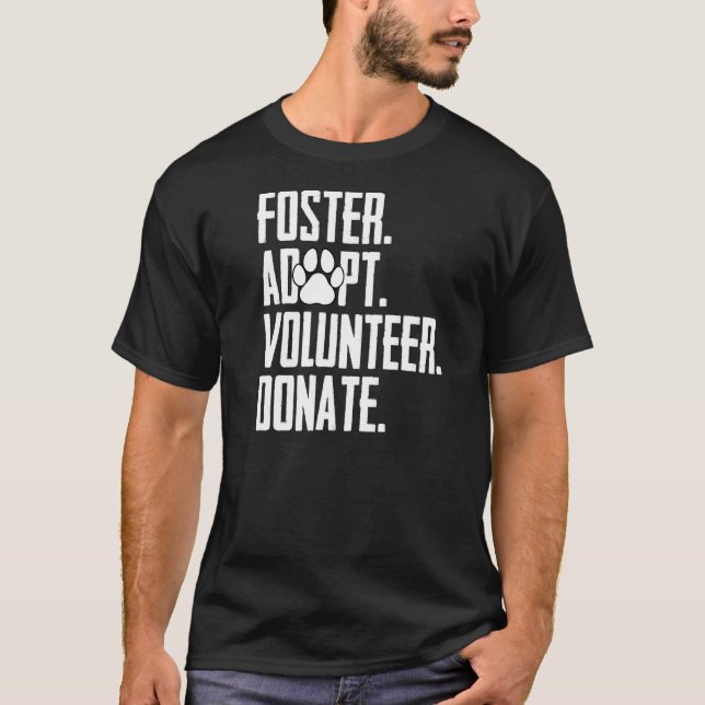 Camiseta Foster adopta refugio de animales de rescate de vo (Anverso)
