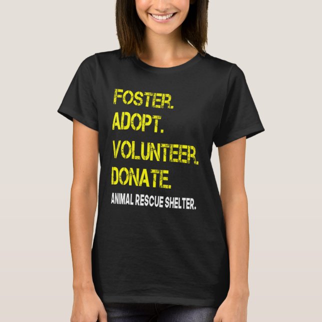 Camiseta Foster adopta voluntariado donando refugio de resc (Anverso)