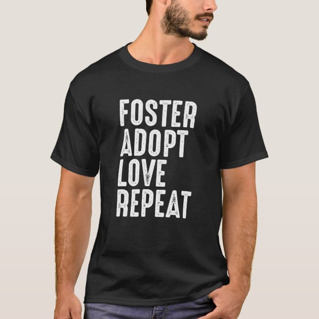 Camiseta Foster Adoptar Amor Repetir Gif De Rescate Animal  (Anverso)