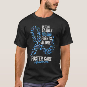 Camiseta Foster Care Awareness Month Butterflies Blue Ribbo