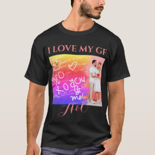 Camiseta Foto Ama a mi amigo Chica XOXO Arcoiris