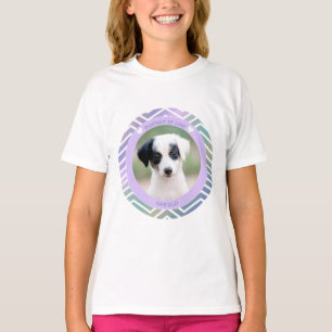 Camiseta foto amantes de las mascotas rayas modernas aman a