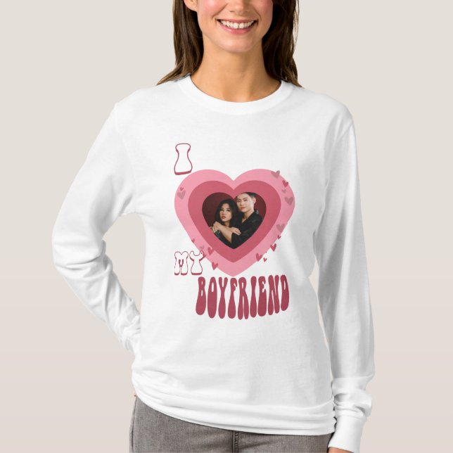 Camiseta Foto Amo mi novio T-Shirt (Anverso)