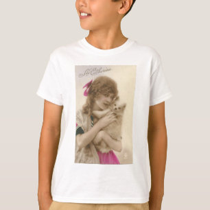 Camiseta Foto antigua: mujer victoriana y perro