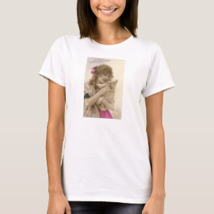 Camiseta Foto antigua: mujer victoriana y perro