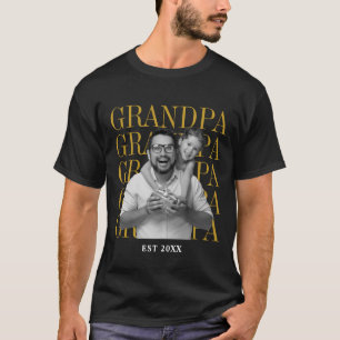 Camiseta Foto Antiguo Abuelo Día del Abuelo Personalizada