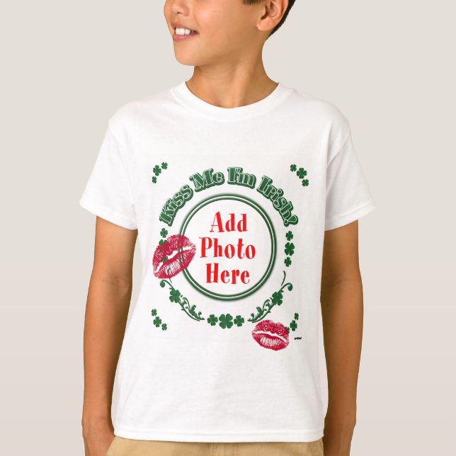 Camiseta FOTO Bésame soy irlandés - Marcos de un beso en un (Anverso)