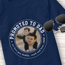 Camiseta Foto clásica de la insignia de papá promocionada o