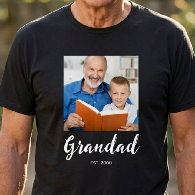 Camiseta Foto con guión establecido de abuelo (Subido por el creador)