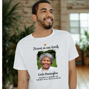 Camiseta Foto con Texto Personalizado Memorial Por Siempre