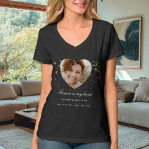 Camiseta Foto conmemorativa funeral corazón de oro