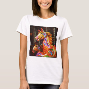 Camiseta Foto cuadrada - Caballos de paso en moro 02
