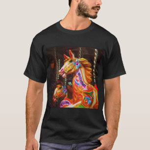 Camiseta Foto cuadrada - Caballos de paso en moro 02