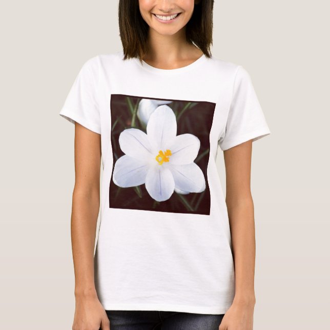 Camiseta Foto cuadrada - Crocus blanco (Anverso)