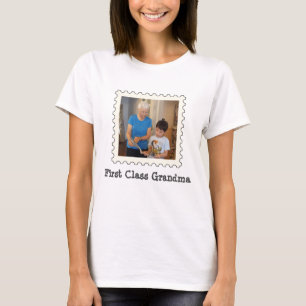 Camiseta Foto cuadrada de la abuela de primera clase nana p