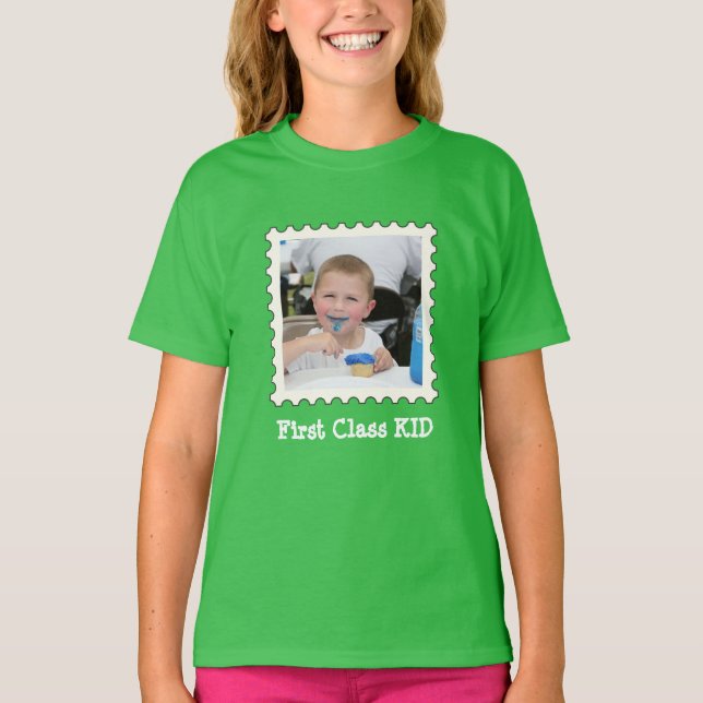 Camiseta Foto cuadrada del mejor niño de la primera clase p (Anverso)
