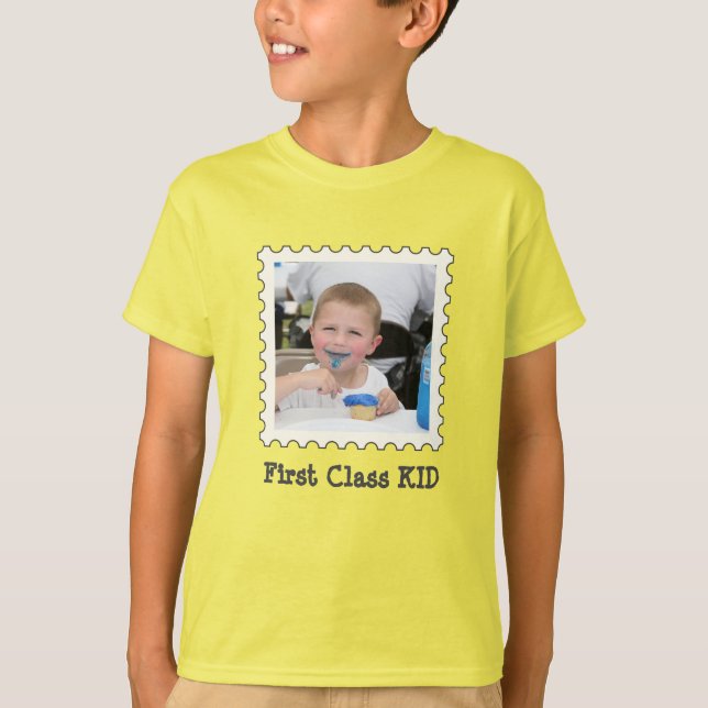 Camiseta Foto cuadrada del mejor niño de la primera clase p (Anverso)