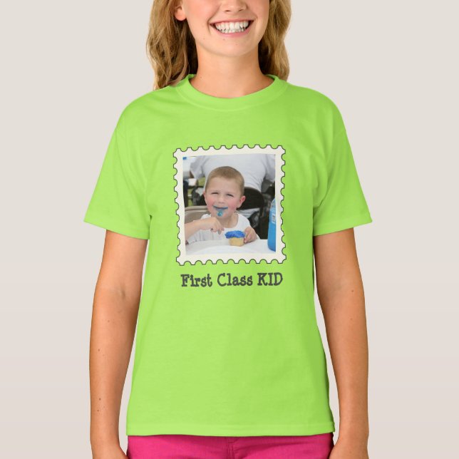 Camiseta Foto cuadrada del mejor niño de la primera clase p (Anverso)