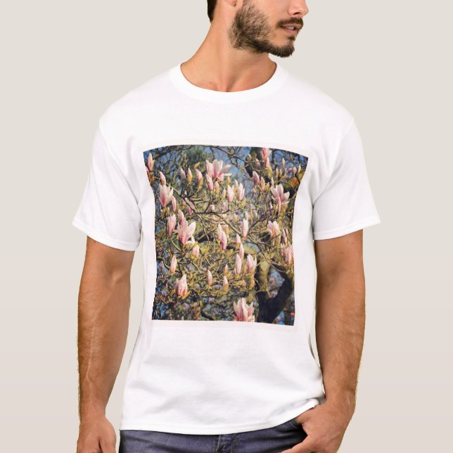 Camiseta Foto cuadrada - Flor de magnolia (Anverso)