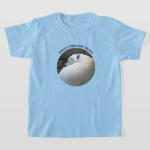 Camiseta Foto de adorable cachorro durmiendo azul