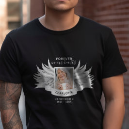 Camiseta Foto de Alas de Ángel Recuerdo Amoroso Funeral/Con