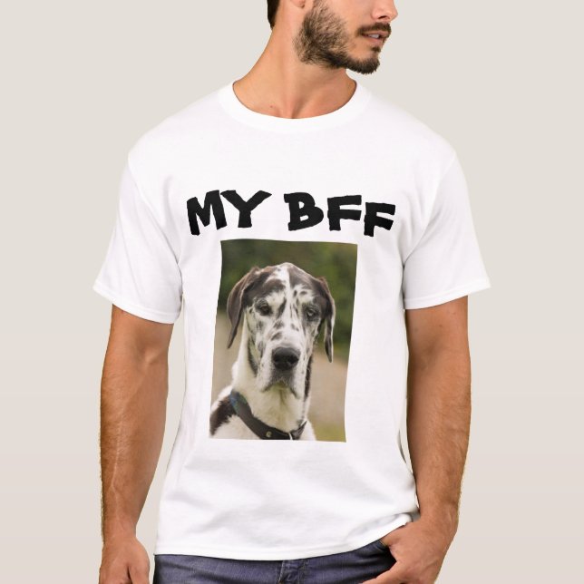 Camiseta Foto de Amantes de Perros de White My BFF (Anverso)