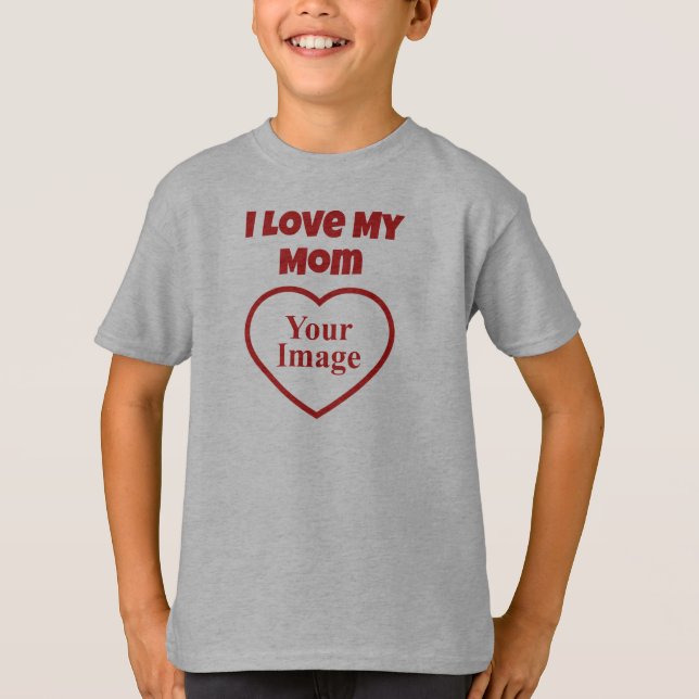 Camiseta Foto de Amo a Mi Mamá (Anverso)