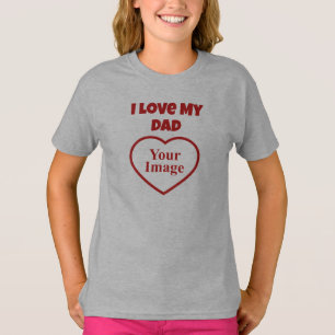 Camiseta Foto de amo a mi papá